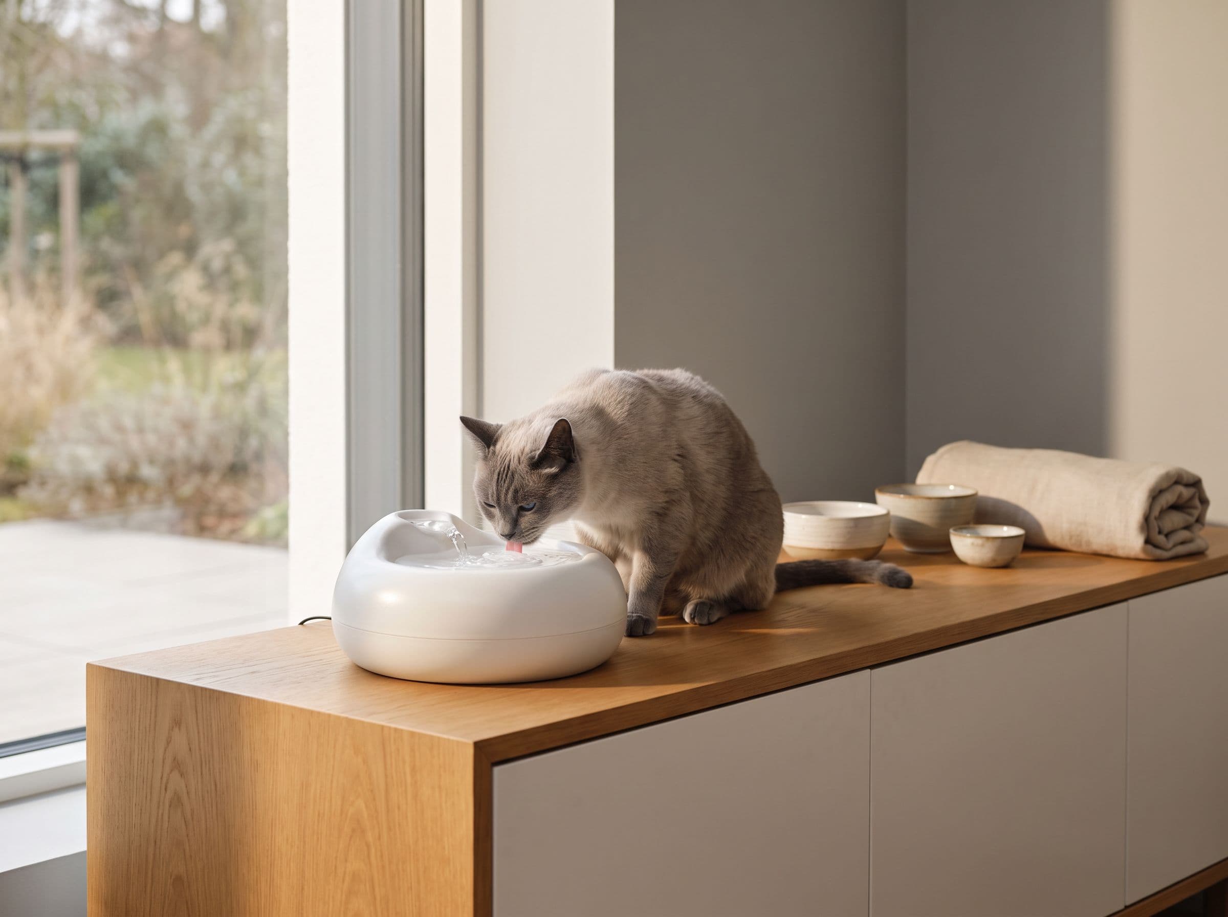 Pourquoi choisir une fontaine a eau silencieuse pour chat